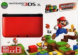 3DS XL Red Console w/ Super Mario 3D Land n Accessories