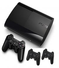 Used PS3 Black Super Slim Console 250GB 3 Controllers