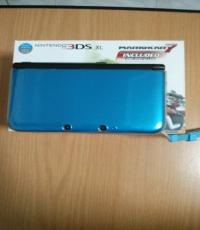 3DS Console xl blue with mario kart 7
